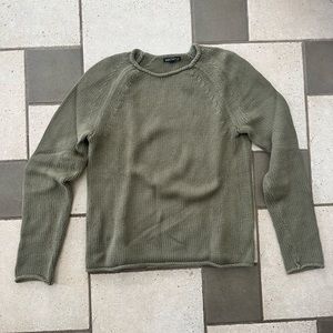 J.crew mercantile classic roll neck sweater, army green